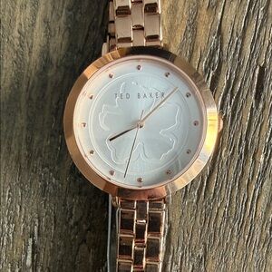 Ted Baker Rose Gold Floral Watch